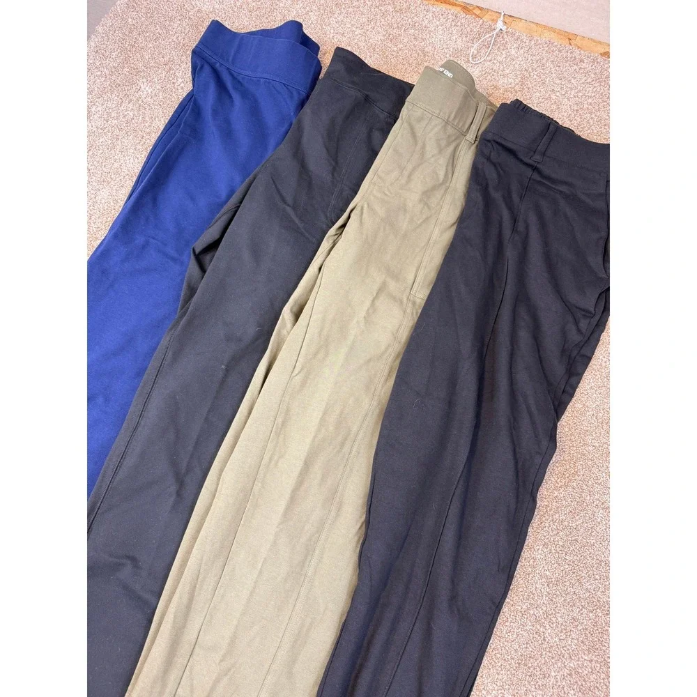 LOT Womens Pants‎ Large Lands End Womens Pants 14-16 Black Navy Olive Stretch